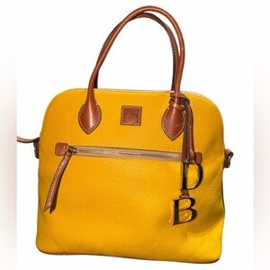 Dooney & Bourke Yellow and Brown Satchel